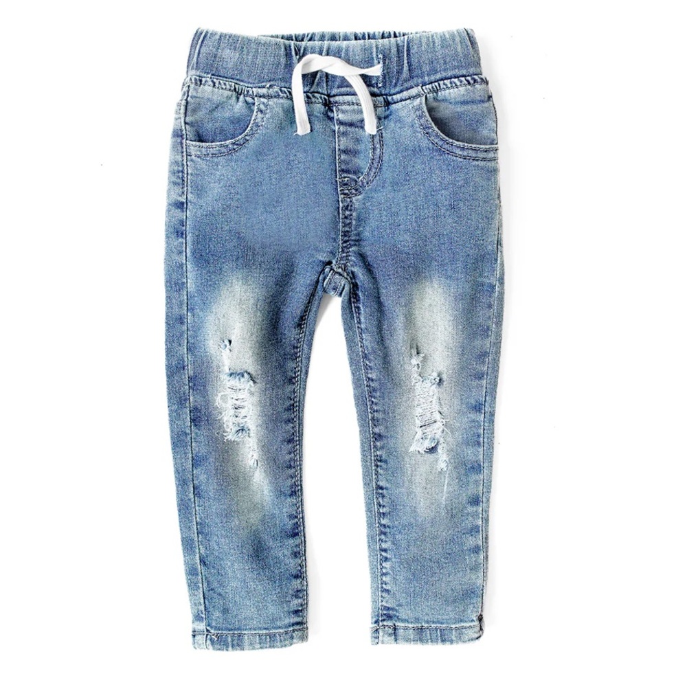 Little Bipsy Light Wash Distressed Denim Pants